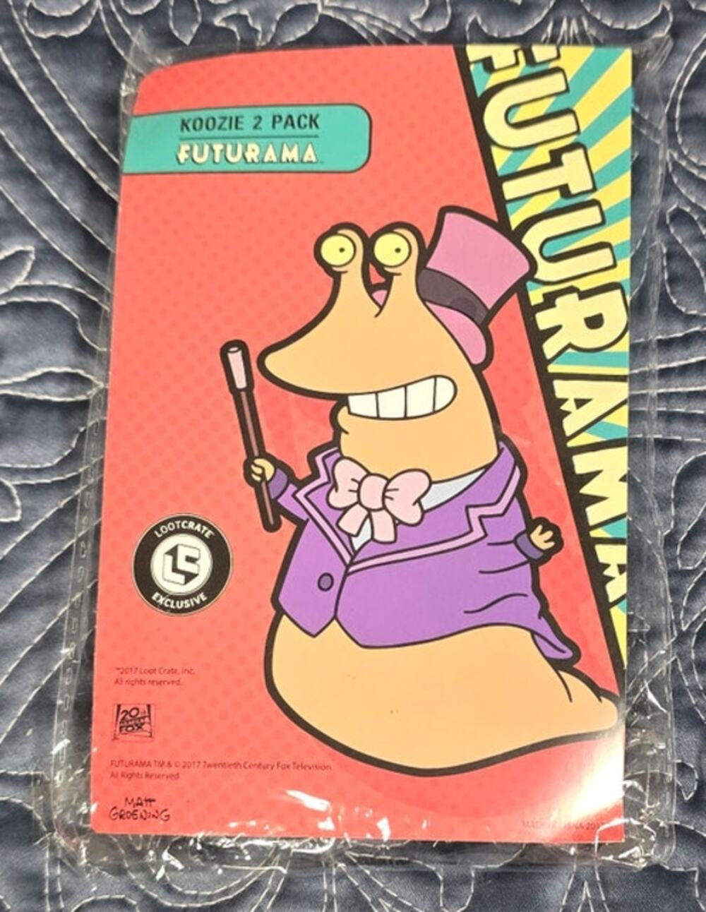 Futurama Slurm Koozie 2 Pack Loot Crate Exclusive Beer/Soda Can Coolers NIP 2017